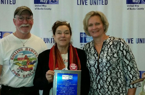 Rolling Harvest Food Rescue is so honored to be the recipient of United Way of Bucks County's United in Health and Wellness Impact Award for our work bringing fresh, healthy locally-grown food to our neighbors in need.
