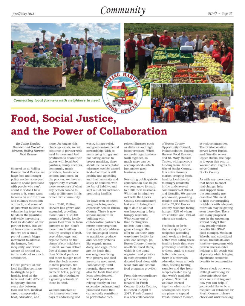Food, Social Justice and the Power of Collaboration