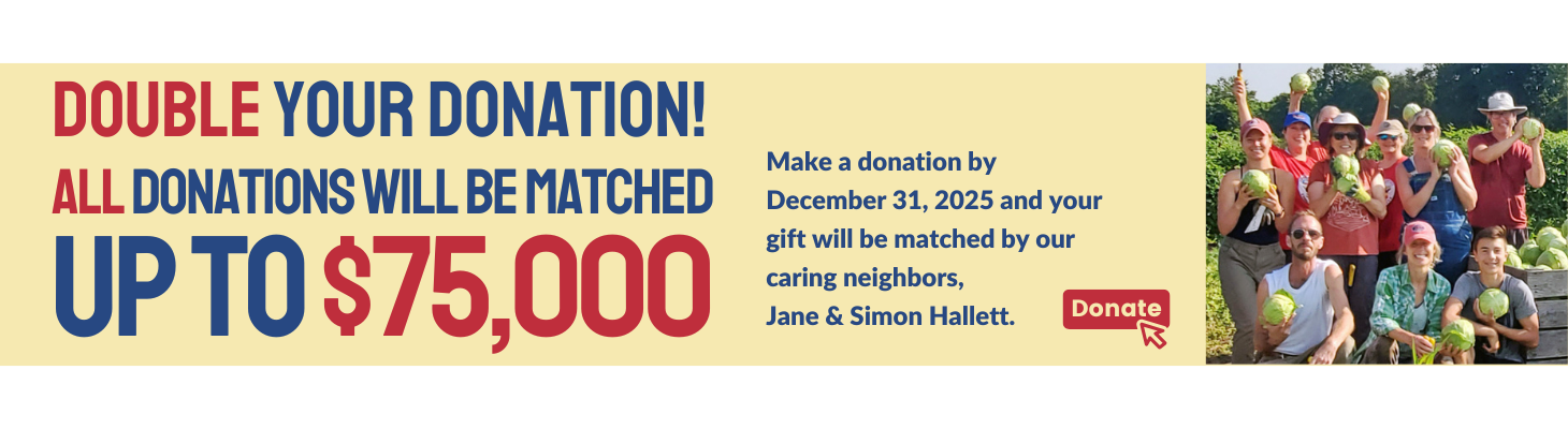 Double Donation Website Header